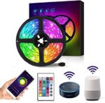 Striscia LED, Smart 5m WiFi RGB Compatibile con Alexa e Google Assistant, Multicolore 12V 1.5A