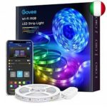 Striscia LED, Smart 5m WiFi RGB Compatibile con Alexa e Google Assistant, Multicolore 12V 1.5A