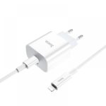 HOCO Caricabatterie 18W PD 3.0 con cavo Type-C to Lightning - White - C76A