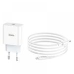 HOCO Caricabatterie 18W PD 3.0 con cavo Type-C to Lightning - White - C76A