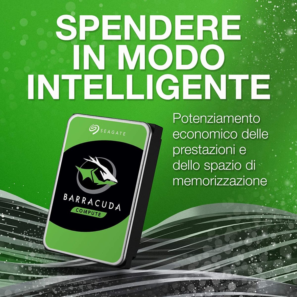 Seagate BarraCuda, 1 TB Unità Disco Interna, Unità SATA da 6 GBit/s, 3,5", 7.200 RPM