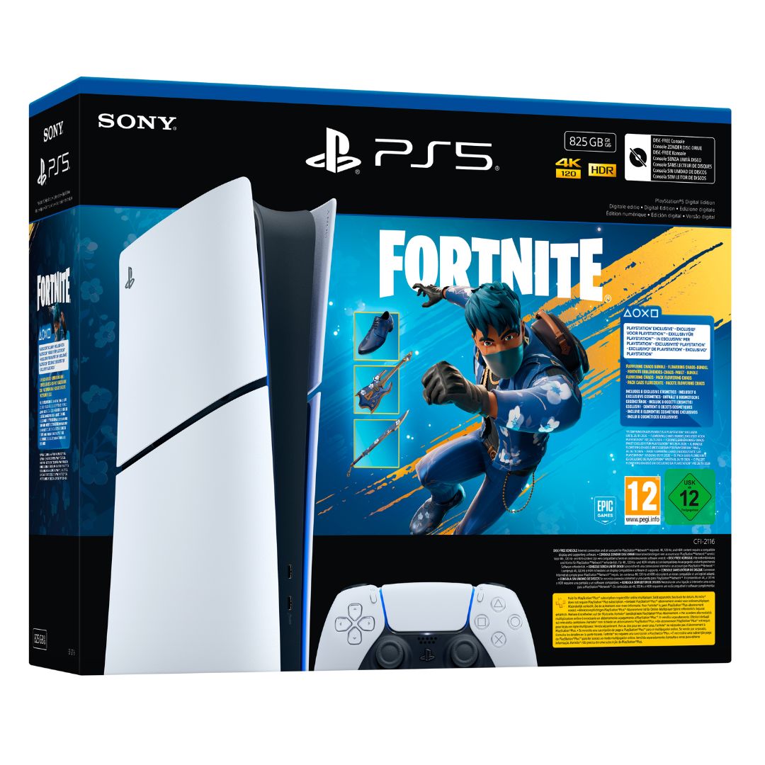 Sony-Computer-Ent-PS5-Console-825GB-Digital-Ed-White--Fortnite-Flowering-Chaos-ITA
